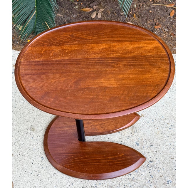 Ekornes ASA Ekornes Stressless Ellipse Adjustable Side Table For Sale - Image 4 of 8