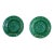 Pair of 19th Century Wedgwood Green Majolica Sunflower Plates For Sale