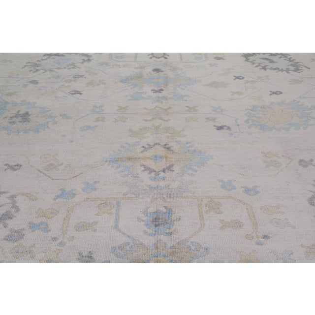 1990s Turkish Oushak Hand Knotted Wool Rug, 13'x18' For Sale - Image 5 of 6