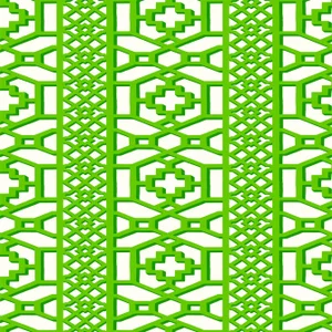 Sample - Schumacher Zanzibar Trellis Wallpaper in Jade