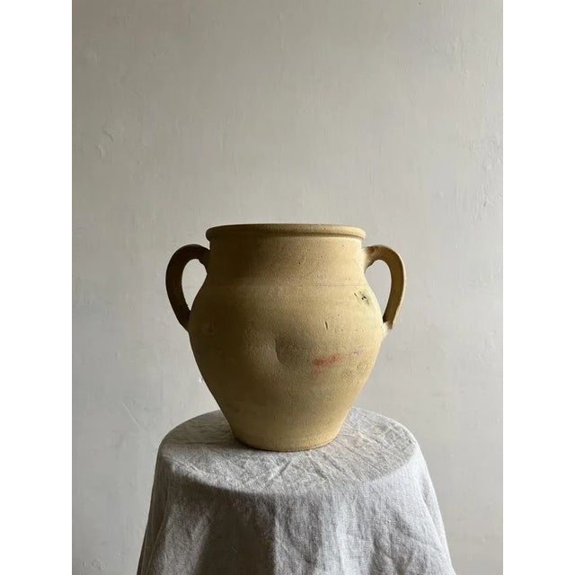 Italian Twin Handled Terracotta Vessel For Sale - Image 3 of 9