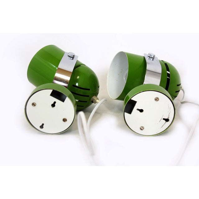 Mid-Century Green Lamps attributed to Stanislav Indra, 1970s, Set of 2 For Sale - Image 9 of 14