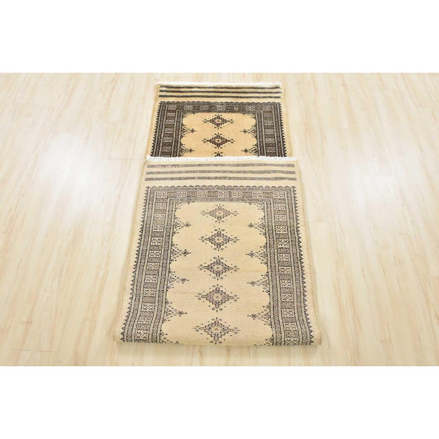 Bokhara Runner 2’7” X 7’11” Beige Wool Tribal Hand-Knotted Oriental Rug For Sale - Image 12 of 13
