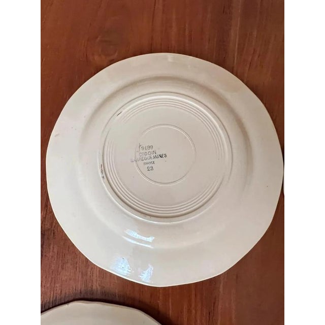Half-Deep Earthenware Plates from Sarreguemines Digoin, France, 1960s, Set of 4 For Sale - Image 9 of 14