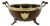 Victorian Silver Plate and Oak Three Handle Trophy Bowl on Mercury Legs, 1870s For Sale