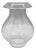 1900s Victorian Clear Glass Oil Lamp Fluted Hurricane Shade For Sale