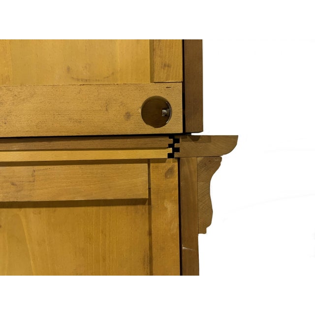 Vintage Georgian Style Cherry Wood China Cabinet For Sale - Image 11 of 12