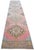 Textile 1960s Traditional Turkish Runner Hand Knotted Distressed Low Pile Pink Hallway Rug Kitchen Decor For Sale - Image 7 of 14