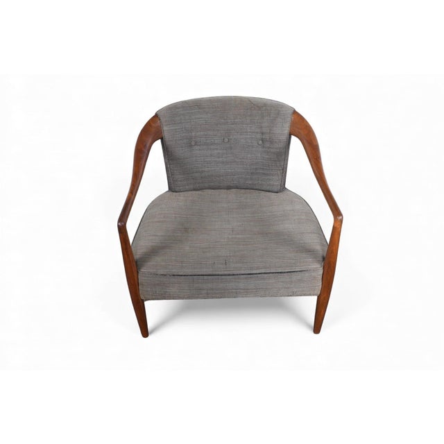 Wood 1950s Sculptural Mid Century Lounge Chair in Walnut For Sale - Image 7 of 9