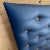 Wood 2000s Modern Queen Platform Bed Blue Upholstered Button For Sale - Image 7 of 8