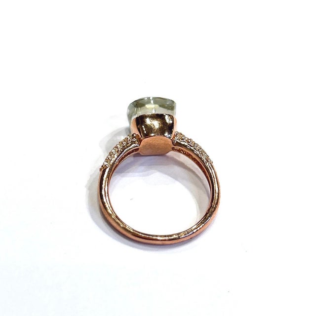 Contemporary Classic Italian Bochic “Capri” Lemon Topaz Ring Set In 18K Gold & Silver For Sale - Image 3 of 10