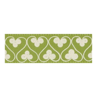 Schumacher Coquette Tape in Leaf For Sale