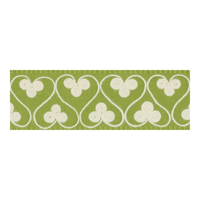 Schumacher Coquette Tape in Leaf For Sale