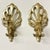 1970s Vintage French Peacock Lacquered Brass Candleholder Wall Sconces - A Pair For Sale - Image 6 of 17