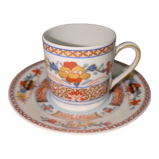 1970s Limoges "Pondichéry" Demitasse Cup & Saucer For Sale