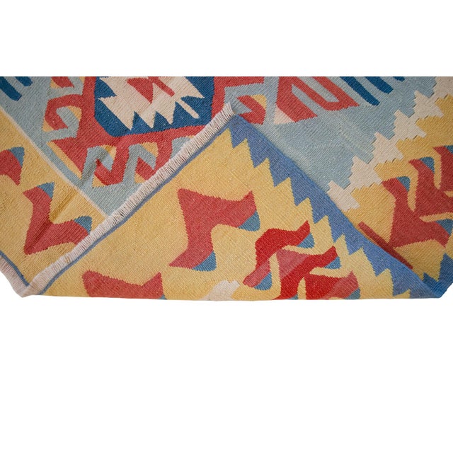 Vintage Handwoven Turkish Kilim Rug – Authentic Anatolian Flat Weave Boho Farmhouse Decor – 3′8″ × 5′7″ For Sale - Image 12 of 12