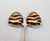 1980s Vintage 1980s Signed Ciner Goldtone Brown Enamel Striped Clip Earrings-2 Pieces For Sale - Image 5 of 8