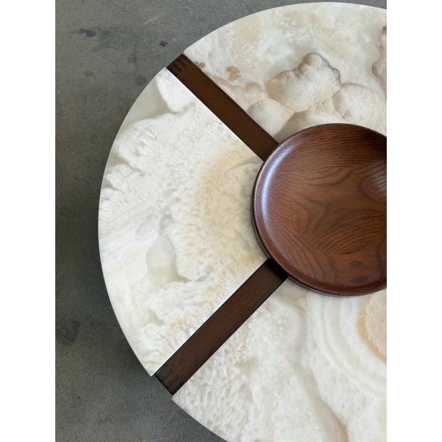 1970s Onyx Coffee Table With Removable Bowl by Edmond Spence For Sale - Image 9 of 18