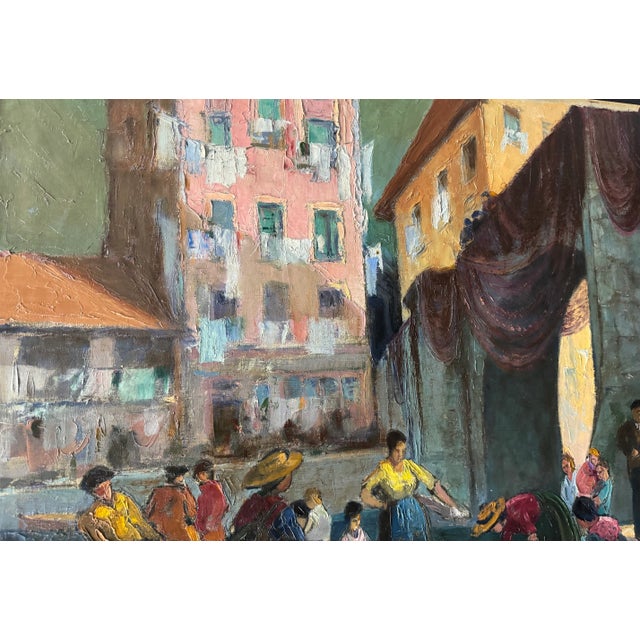 "The Catch" by Georges Regnault, Andarroa Spain, Oil on Canvas, Circa 1950 For Sale - Image 9 of 12