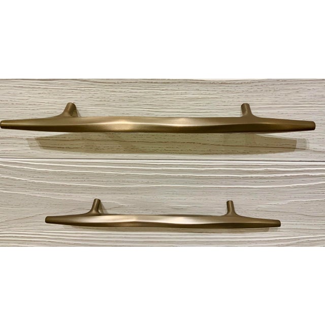 2020s Organic Modern White and Beige Wood Media Cabinet For Sale - Image 5 of 7