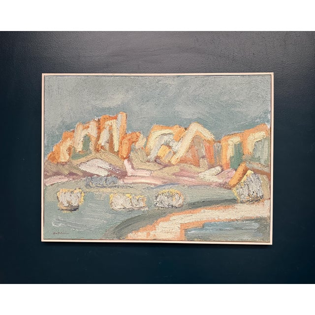 Bia Peterson, Landscape, Arizona USA, 1950s, Oil on Canvas, Framed For Sale - Image 13 of 18