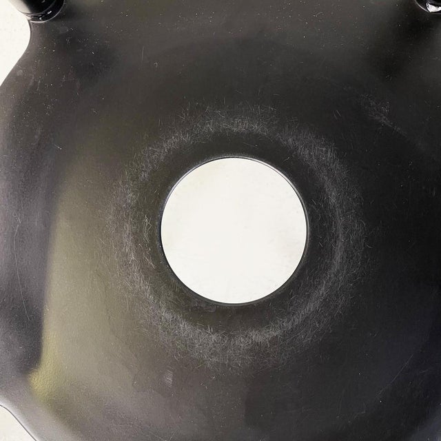 Set of Italian Modern Black Metal Plastic Chairs attributed to Anna Castelli Kartell for Castelli / Anonima Castelli, 1990s For Sale - Image 9 of 17