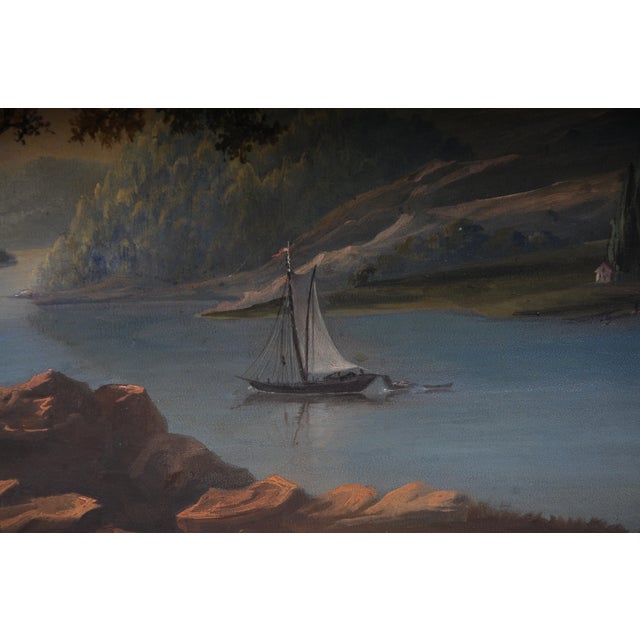Romantic Artist, River Landscape, 19th Century, Oil Painting, Framed For Sale - Image 7 of 18