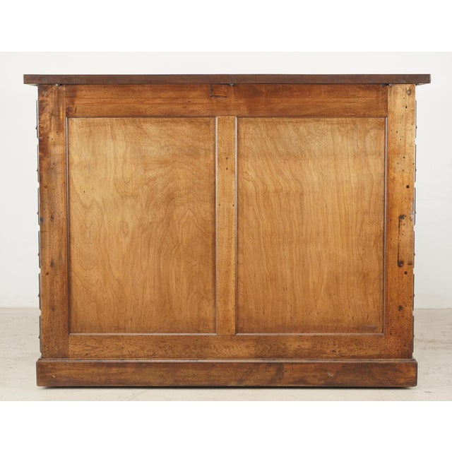 Early 20th century Industrial Style Wood Double Sided Desk For Sale - Image 9 of 11