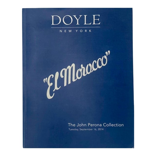 El Morocco: The John Perona Collection Catalogue Booklet Doyle Auction Nyc For Sale