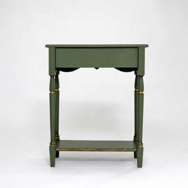 One-of-a-Kind Hand-Painted Green Woodland Console Table With Mushroom Details For Sale - Image 12 of 13