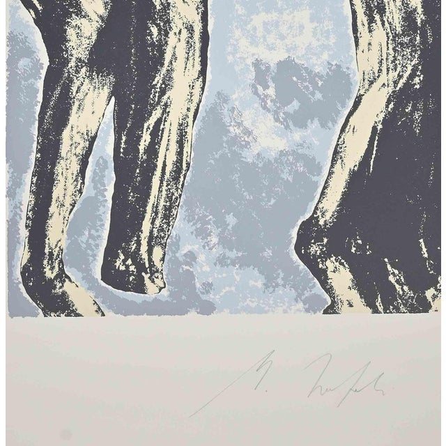 Composition is a Lithograph realized by Mino Trafeli in 1980s. Edition 16/50. Hand signed. Good conditions. Mino Trafeli...