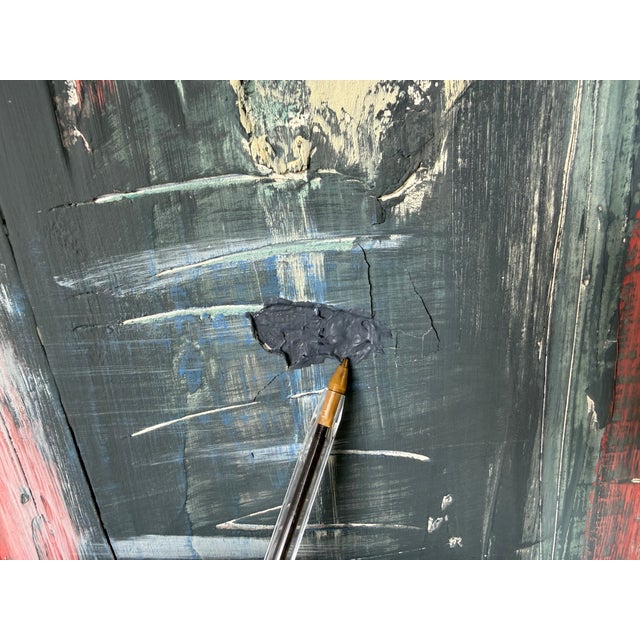 1980’s Vintage Lynn Impressionist Abstract Figurative Oil Painting on Canvas - Unframed For Sale - Image 14 of 15