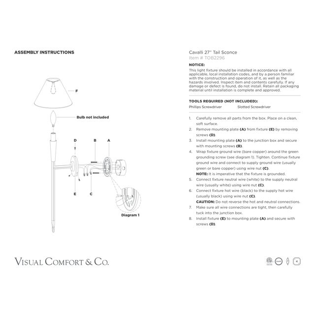 Cavalli 27" Tail Sconce in Aged Iron and Hand-Rubbed Antique Brass with Linen Shade Designer: Thomas O'Brien Finish: Aged...