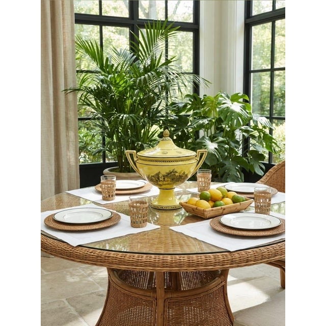 Yellow Neoclassical Style Yellow and Black Ceramic Lidded Urn For Sale - Image 8 of 12
