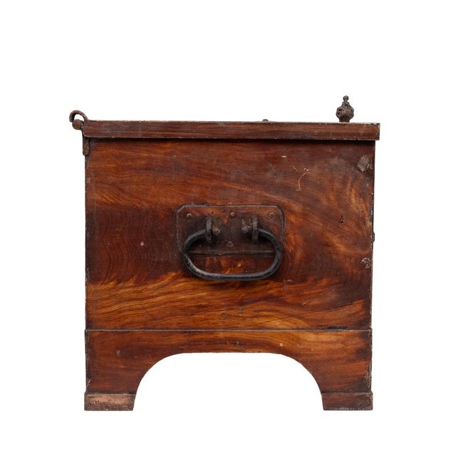 Late 19th Century Antique Strongbox with Faux Wood Print Decor, Holland, 1880s For Sale - Image 5 of 10