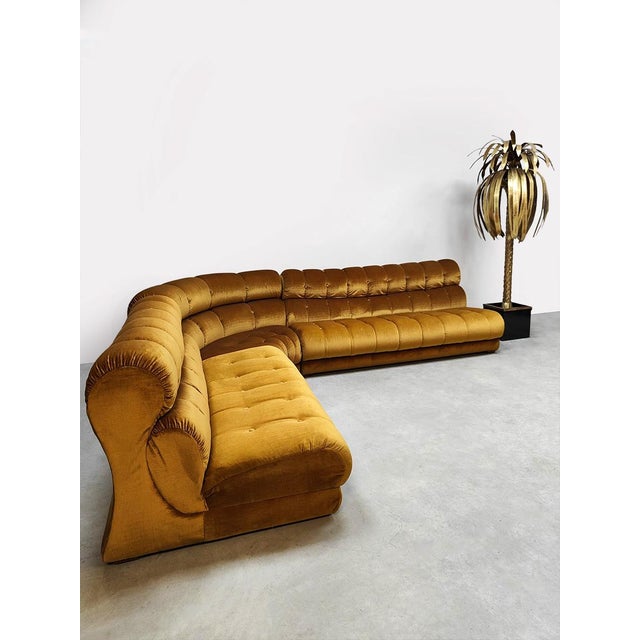 Mid-Century Golden Hour Modular Sofa, 1970s, Set of 3 For Sale - Image 4 of 8