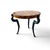 Rare sculptural center table by Sirmos, showcasing the company’s iconic stylized goat-leg form associated with their...