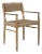 Artesia Rhona Natural Wooden Patio Dining Chair For Sale