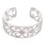 Vintage 1.60 Carat Diamond 18k White Gold Cuff Bracelet For Sale