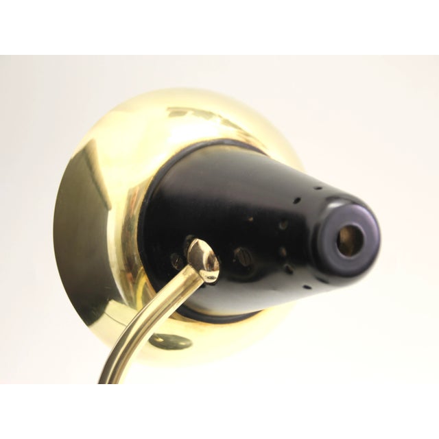 Mid-Century Adjustable Brass Table Lamp attributed to Jacques Biny for Luminalité, 1950s For Sale - Image 9 of 13