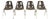 Charles & Ray Eames for Herman Miller DSS Seal Brown Stacking Shell Chairs | Set of Four For Sale