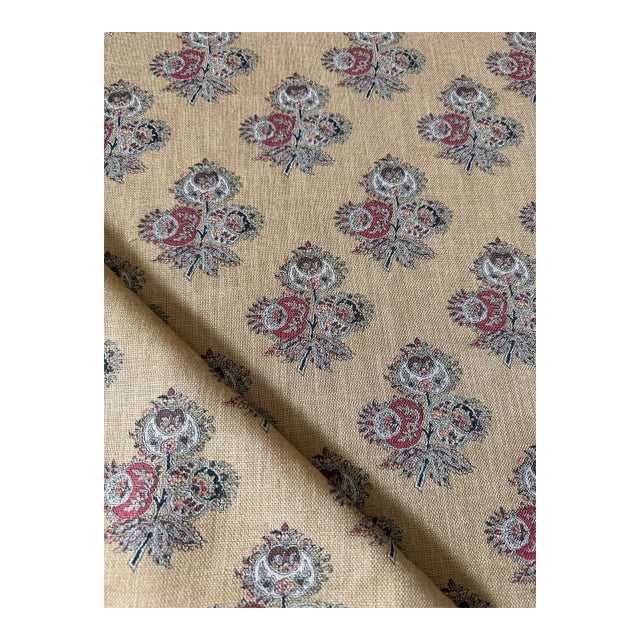 G P & J Baker bp10823.3.0 Poppy Paisley Ochre Fabric 2 Yards For Sale