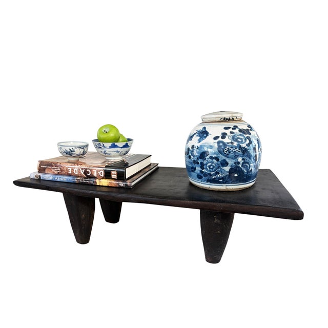 Lg Vintage African Senufo Stool / Table I Coast 33.75" W by 9.5" H For Sale In New York - Image 6 of 8