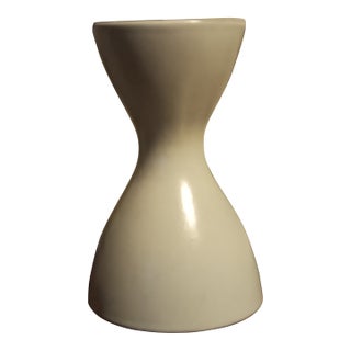 Last Call Mid 20th Century Romanian Light Green Ceramic Pottery Vase For Sale