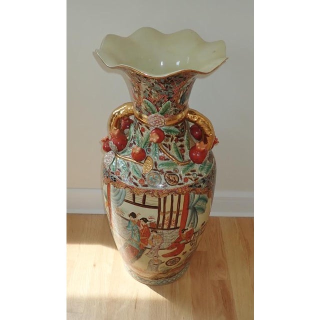20th Century Vintage Satsuma Floor Vase Chairish