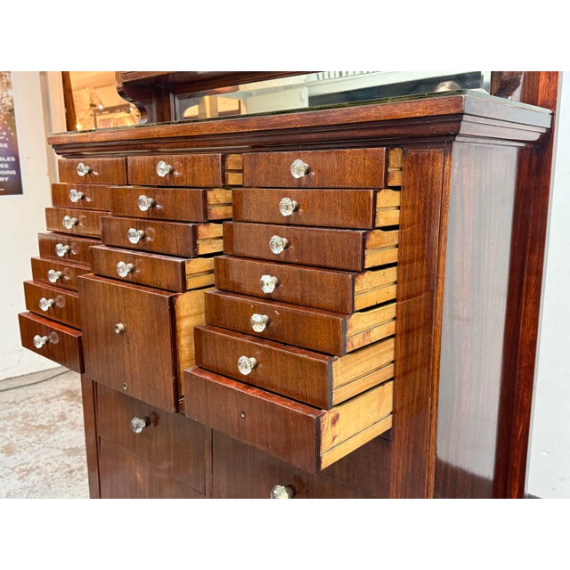 Brown American Cabinet Company Apothecary Dentist Cabinet, Antique For Sale - Image 8 of 12