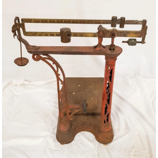 19th Century Rustic Country Store Countertop Scoop Scale Balance For Sale - Image 11 of 13