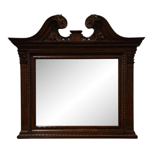Universal Furniture Mahogany Biedermeier Traditional Victorian Style 57" Dresser / Wall Mirror 60904m For Sale