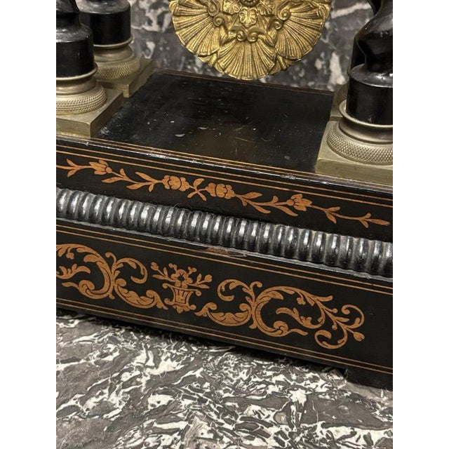 Metal Antique French Clock by Japy Frere For Sale - Image 7 of 14