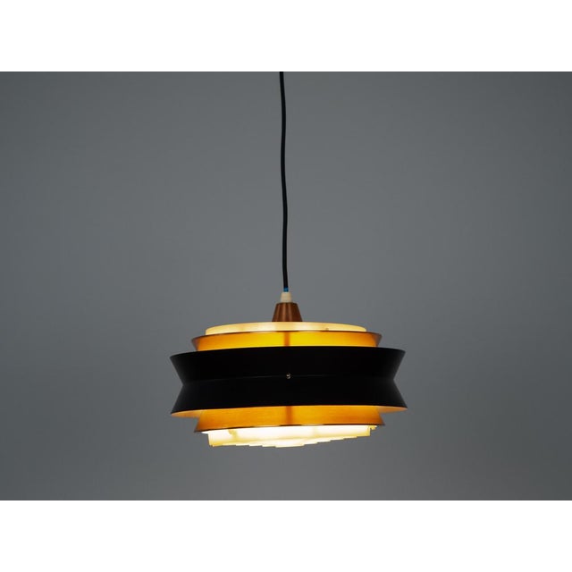 Vintage Swedish Trava Pendant Lamp by Carl Thore for Granhaga Metallindustri, 1960s For Sale - Image 3 of 14